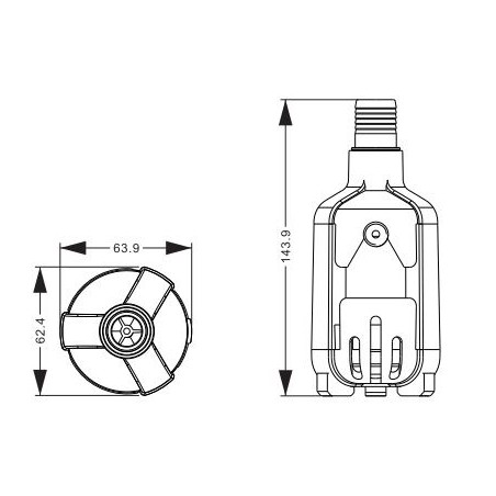 AQL BS-1800 Pompa Elettronica di risalita 24V 1800 L/H con Controller