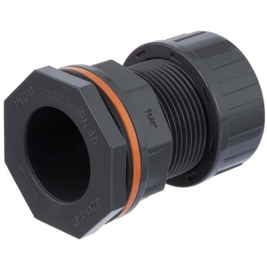 PVC Passaparete Completo con Doppia Ghiera -...