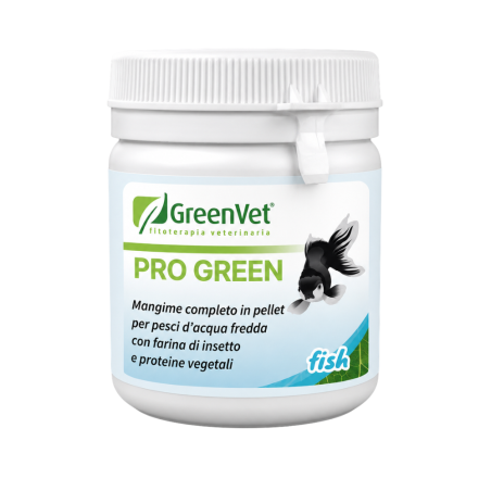 GreenVet Pro Green 70 g – Mangime in Pellet con farina d’insetto e proteine vegetali per Pesci d’Acqua fredda