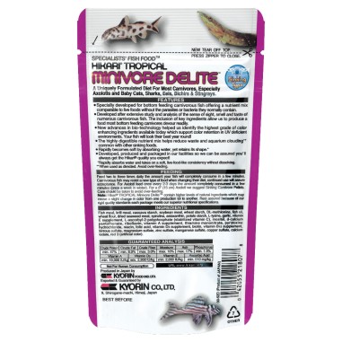 Hikari Minivore Delite 40g – pellet affondante...