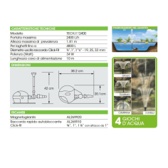 Askoll Pond Tech Jet 2400 - Pompa per Laghetto - portata... 2