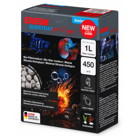 Eheim Substrat Pro+Oxygen 1000ml/730g - materiale filtrante biologico con Tormalina
