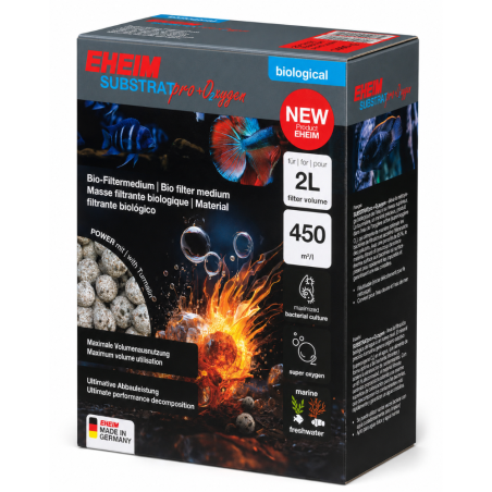Eheim Substrat Pro+Oxygen 2000ml/1460g - materiale filtrante biologico con Tormalina