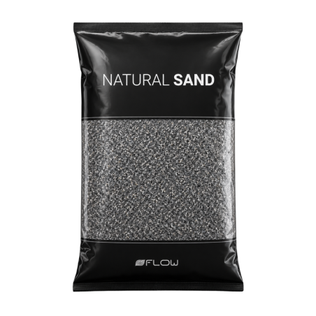 Flow Natural Sand Grey 0,4-0,9mm 4Kg - Sabbia Naturale Grigia Fine per Acquari