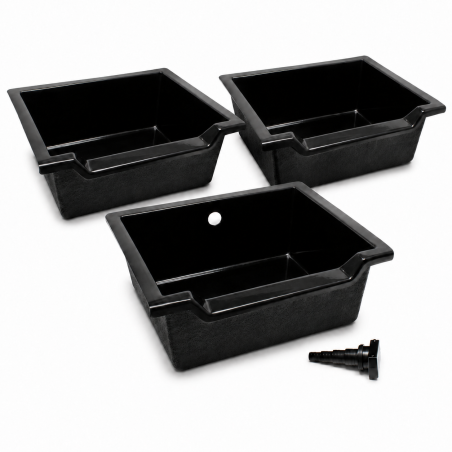 SunSun Set Vasche per cascata 3x75L - per ruscelli o cascate in laghetti ornamentali
