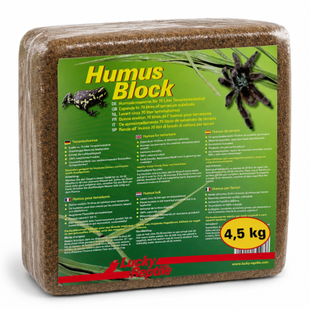 Lucky Reptile Humus Block 4,5 kg – Substrato naturale di cocco