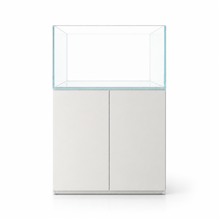 SET Gran Cubic Super Aquascaping 92 Bianco – Acquario 255L cm92×60×50h in vetro ultra-trasparente con supporto