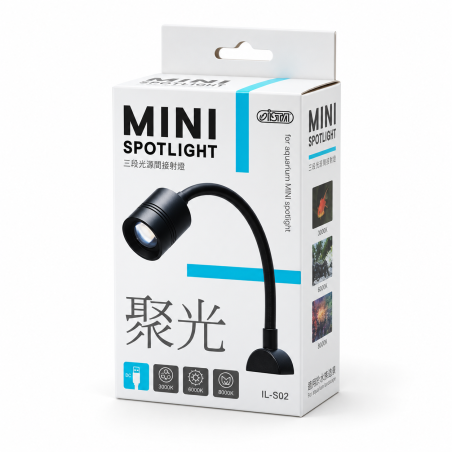 ISTA Mini Spotlight 3w USB – Plafoniera LED con braccio flessibile per acquar