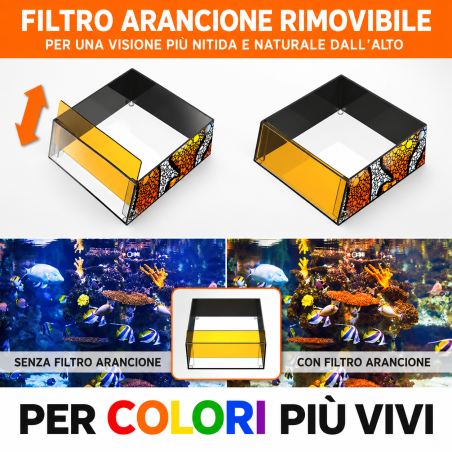 Flipper Top Down Viewer Clownfish 8" - lente galleggiante in acrilico