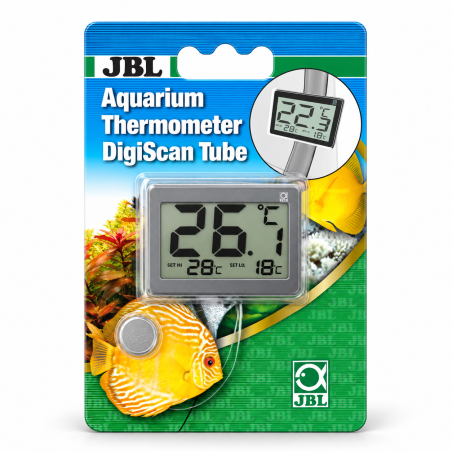 JBL DigiScan Tube - Termometro digitale per tubi acquario 12-26mm con allarme