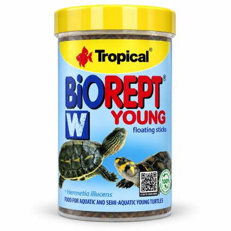 Tropical Biorept W Young 250ml/100gr – mangime in stick galleggianti per giovani tartarughe acquatiche