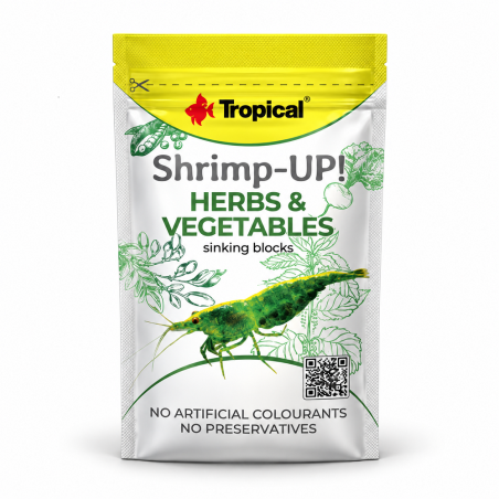 Tropical Shrimp-UP! Herbs & Vegetables sacchetto 10gr – mangime con erbe e verdure per caridine