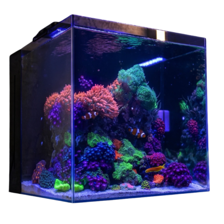 AquaForest Nano Tank - Acquario cm45×45×45 90L completo di filtro e LED