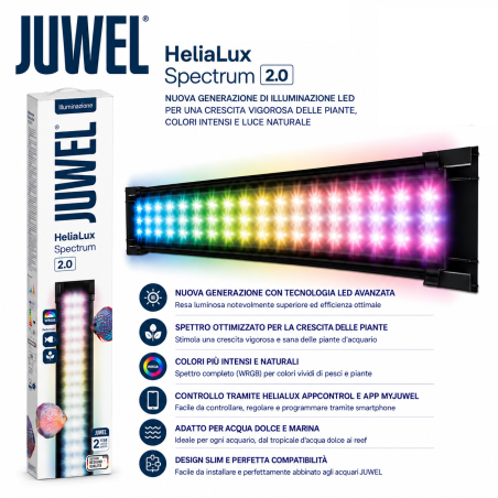 Juwel HeliaLux Spectrum 2.0 1200 60w - Sistema di Illuminazione LED a spettro completo per Acquari Juwel