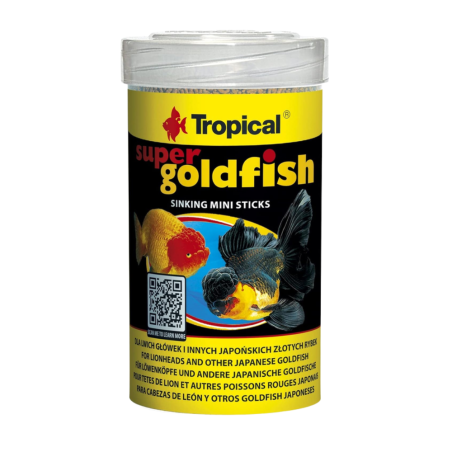 Tropical Super Goldfish Mini Sticks 100ml/60gr – Mangime affondante per Oranda, Ranchu e Lionhead