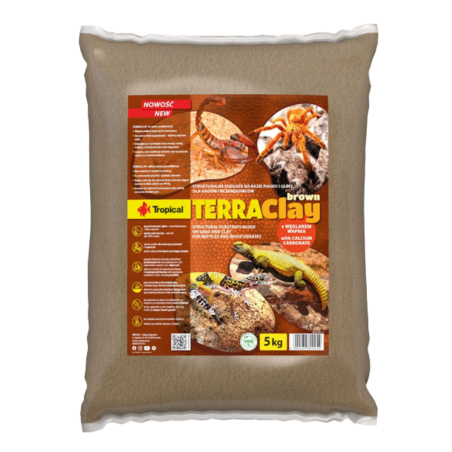 Tropical TerraClay Brown 5 kg – Substrato strutturale per terrari desertici e steppici