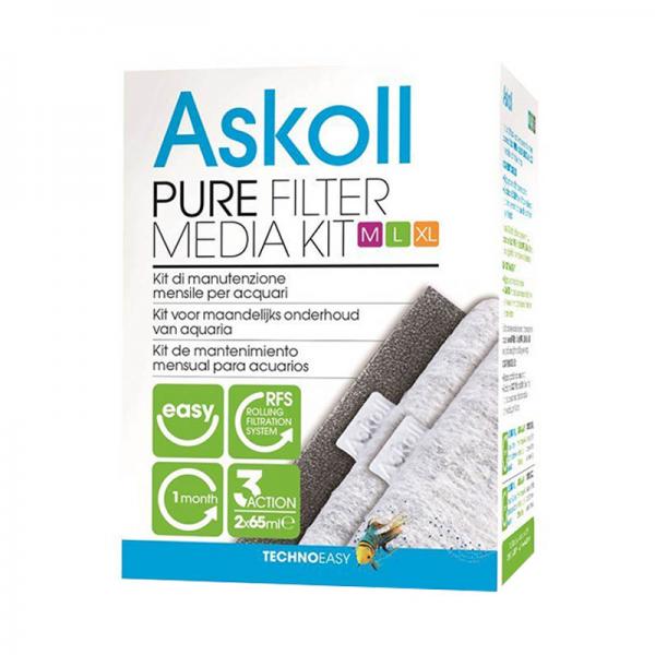 Askoll Pure Filter Media Kit M L XL - ricambio materiali filtranti per acquari Askoll Pure