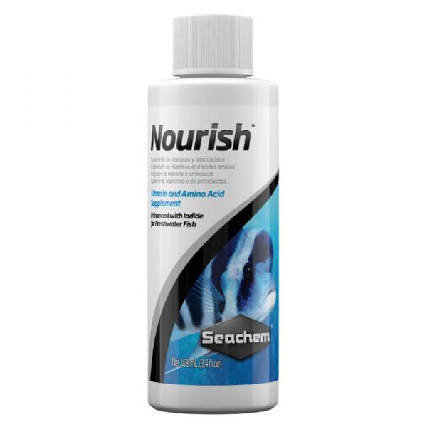 Seachem Nourish 100ml - supplemento di vitamine, amino acidi e oligoelementi per pesci di acqua dolce