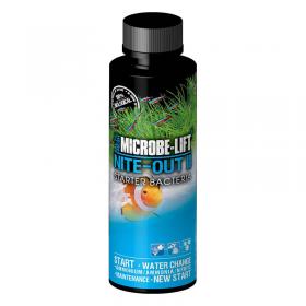 MICROBE-LIFT Nite-Out II - 473 ml (16 FL. OZ.) treats up to 3634 l (960 gal.). Nitrifying Bacteria Specially Formulated for Rapid Ammonia and Nitrite Reduction.