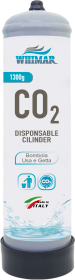 Whimar CO2 Disposable Cylinder 1,3kg - Bombola usa e getta universale con passo standard 10x1
