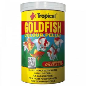 Tropical Goldfish Color Pellet 250ml/75gr mangime granulare di base per intensificare i colori di pesci rossi e giovani koi; con beta-glucano