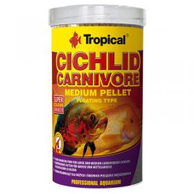 Tropical Cichlid Carnivore Medium Pellet 500ml/180gr - special feed granules, comprehensive, highly nutritious, which intensifies the colors of all aquarium fish