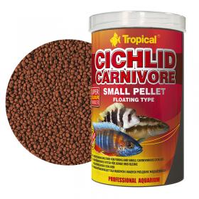 Tropical Cichlid Carnivore Small Pellet  250ml/90gr - special feed granules, comprehensive, highly nutritious, which intensifies the colors of all aquarium fish