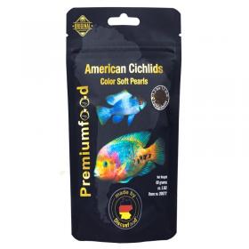Discusfood American Cichlid Color Soft Pearls 80gr -  mangime completo per vivacizzare i colori dei ciclidi sud-americani