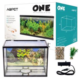 Aqpet One - mini aquarium equipped cm36x22x26h
