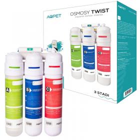 Aqpet Osmosy Twist - impianto ad osmosi a sgancio rapido 3 stadi