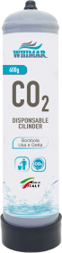 Whimar CO2 Disposable Cylinder 600gr - Bombola usa e getta universale con passo standard 10x1