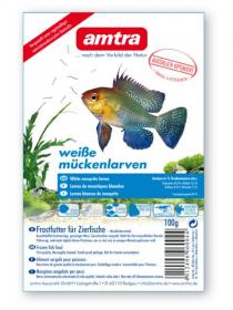 Amtra white Chironomus frozen in cubes 100gr  - Blister Pack of 5 pieces = 500g