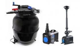 SunSun Kit ECO CPF per laghetti fino a 40000 litri con filtro pressurizzato, UV-C integrato, pompa di risalita a risparmio energetico e giochi d'acqua