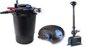 SunSun Kit PRO CPF per laghetti fino a 30000 litri con filtro pressurizzato, UV-C integrato, pompa di risalita professionale e giochi d'acqua