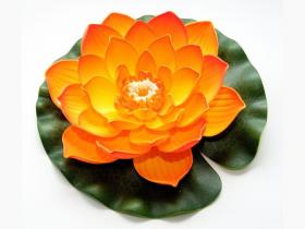 Velda Floating Lotus Foam Orange 20cm - decorazione sintetica galleggiante per laghetti